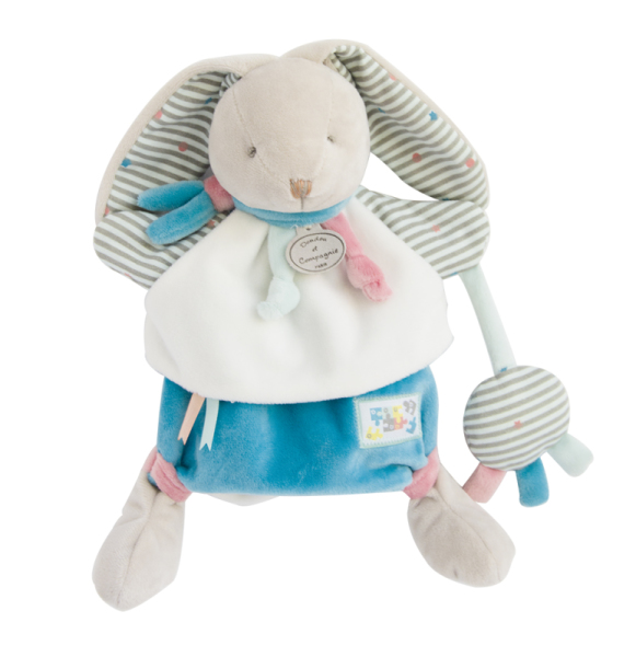 Doudou et Compagnie Marionnette Lapin Happy - 28 cm